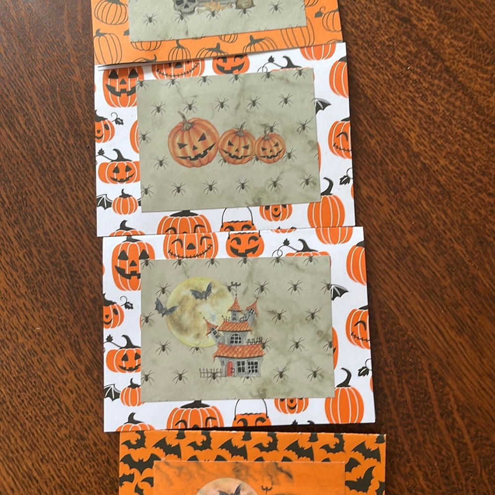 Set of 4 Halloween cards